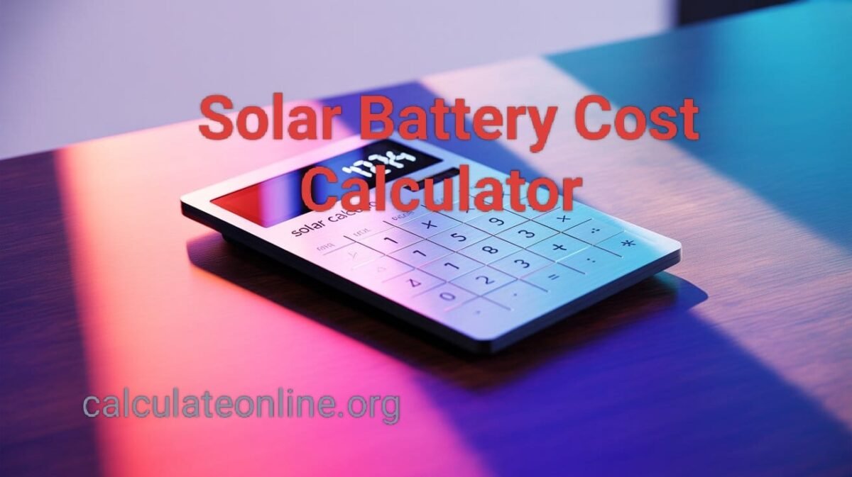 Solar Battery Cost Calculator : How to calculate Solar Battery Cost
