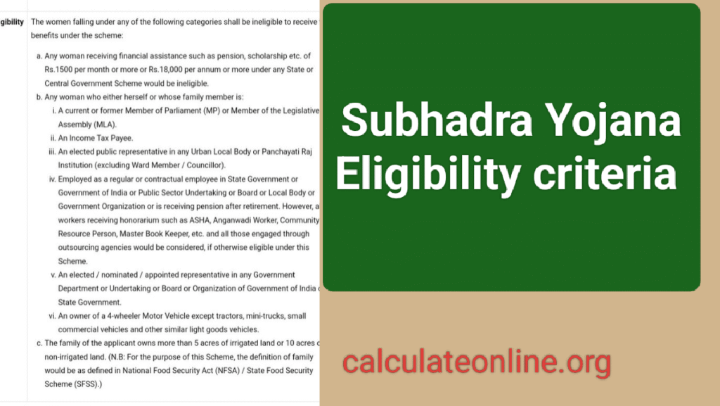 What is main objective of Subhadra Yojana