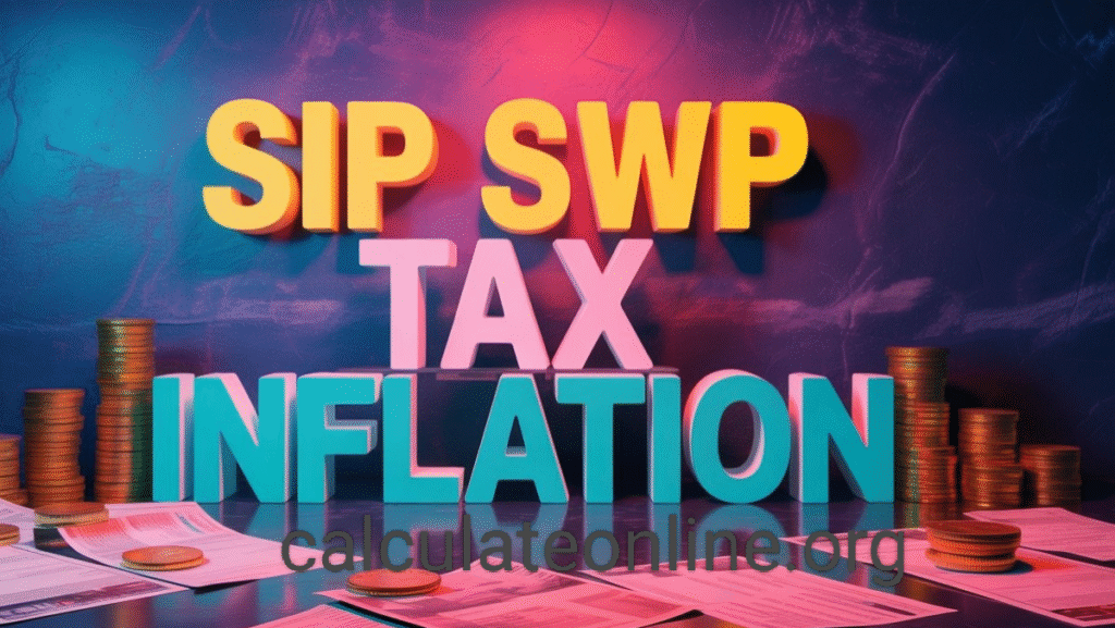 SWP SIP Calculator with Inflation and tax in India